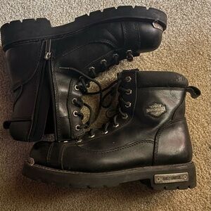Harley-Davidson Black Faux Leather Boots